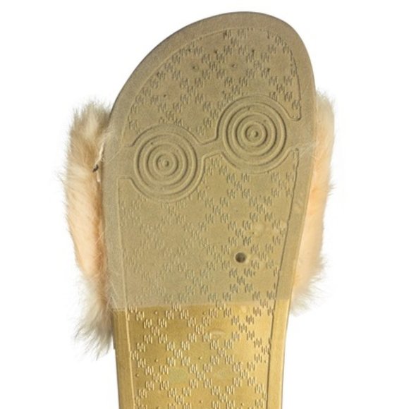 Chase & Chloe Furry Faux Fur Slides - Picture 5 of 7